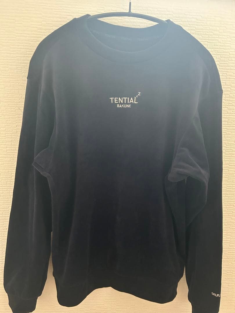 TENTIAL バクネ　ベロア　スウェット ネイビー Sサイズ
