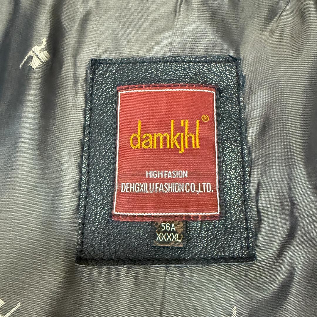 きくちゃん様✨damkjhl レザージャケット シングルライダース 羊革 黒