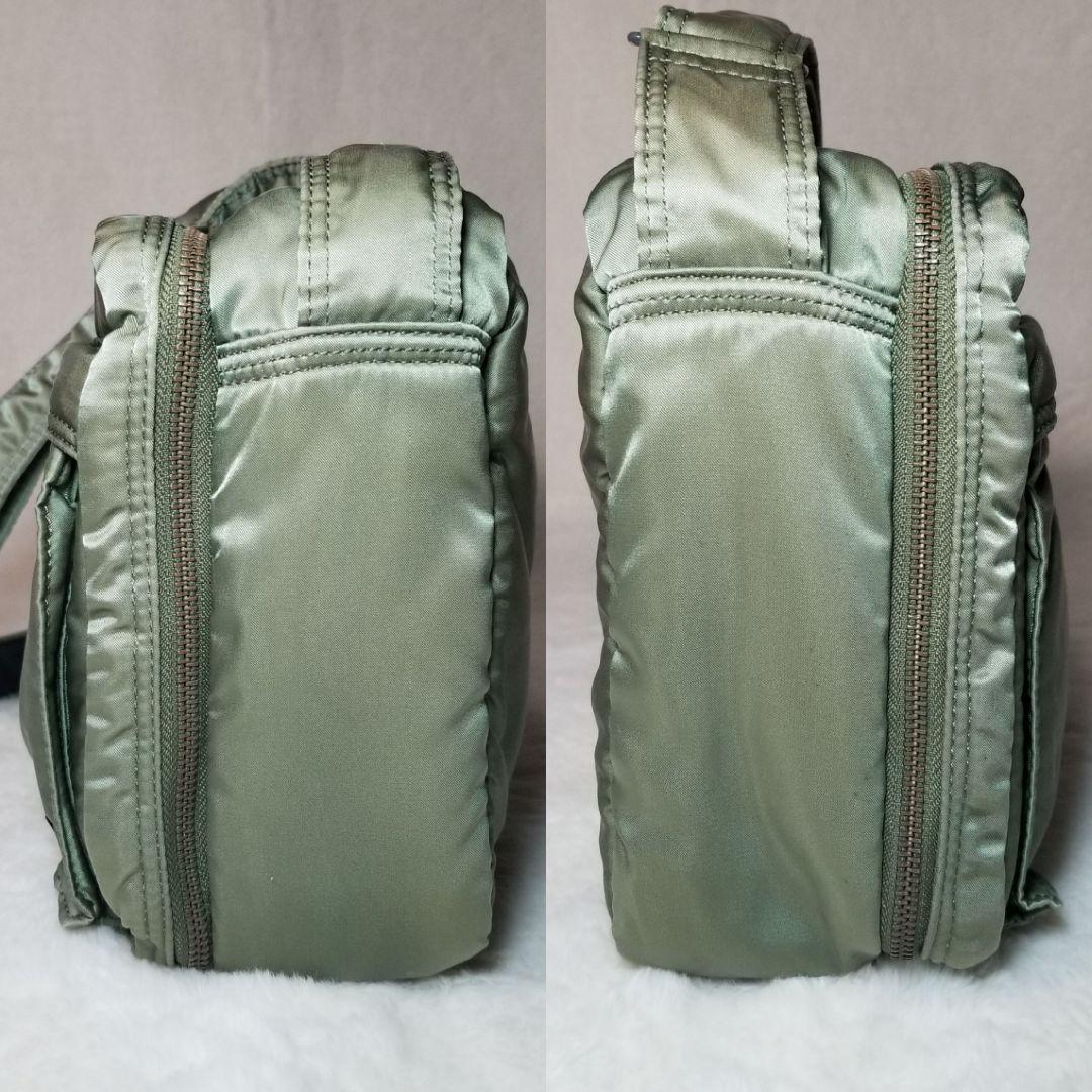 美品 PORTER　ポーター タンカー ショルダーバッグ L 2層 カーキ