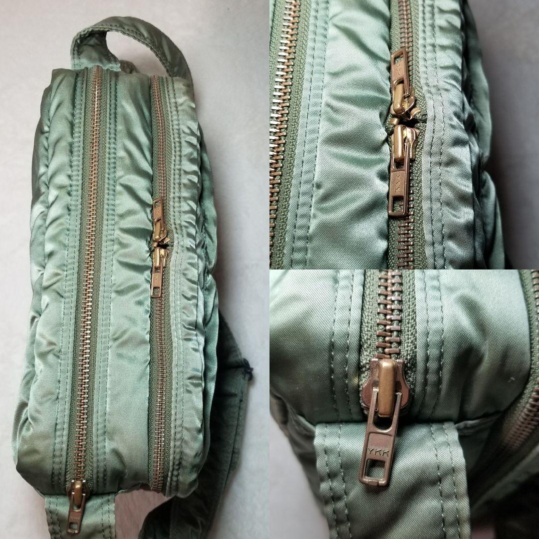 美品 PORTER　ポーター タンカー ショルダーバッグ L 2層 カーキ