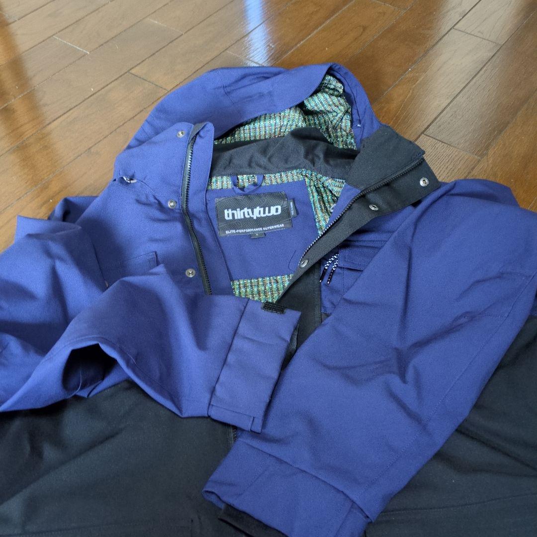 thirtytwo スノーボードウェア Lネイビー/ブラック　上下　セットアップ