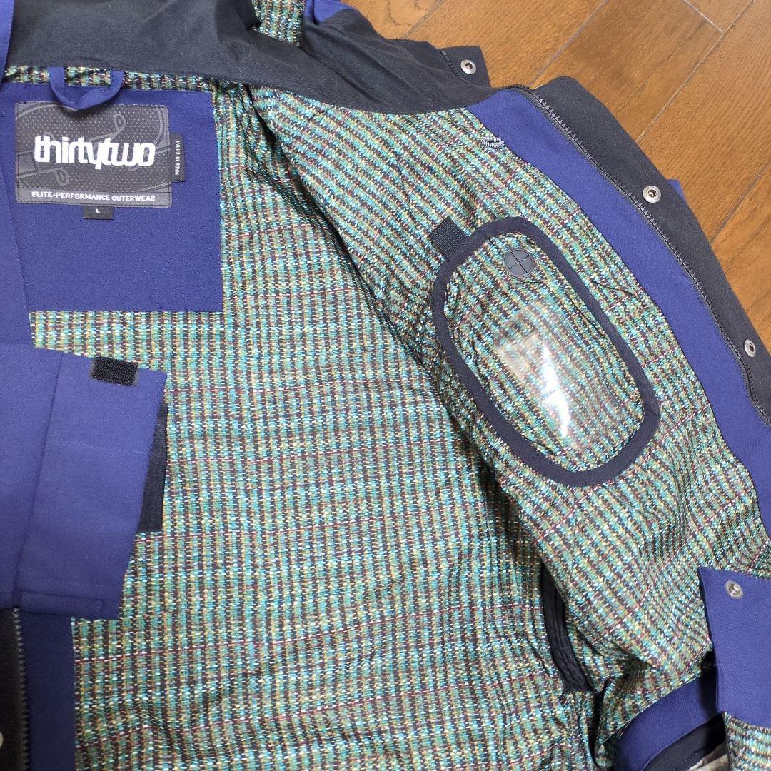 thirtytwo スノーボードウェア Lネイビー/ブラック　上下　セットアップ