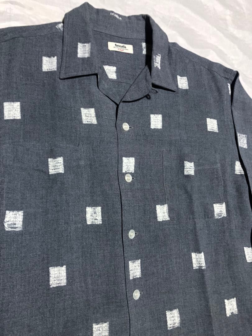 60’s USA製 Sessel’sヴィンテージレーヨンシャツ オープンカラー