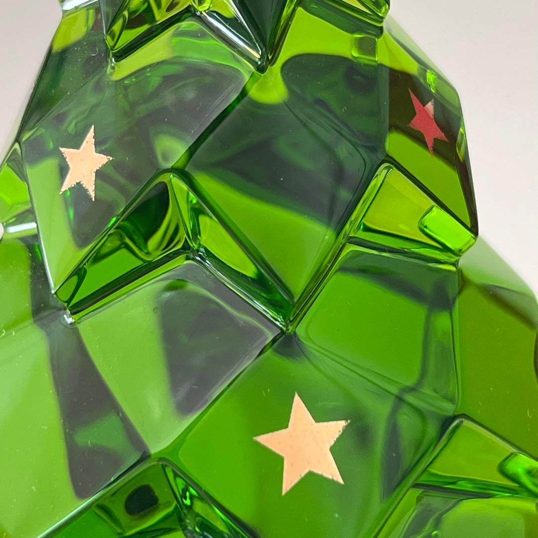 BACCARAT バカラ クリスマスツリー 星模様 グリーン クリスタル