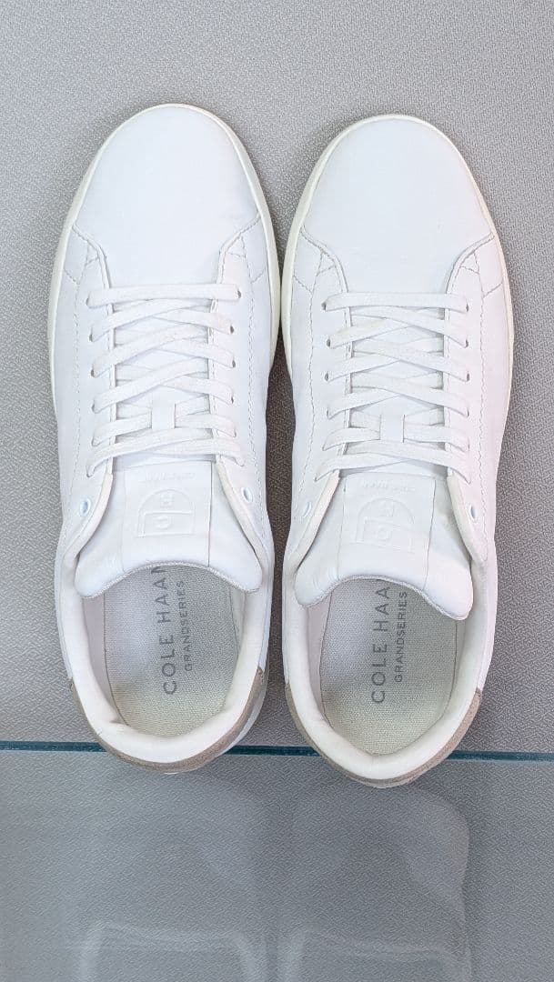 極美品 cole haan レザースニーカー 9.5 27cm 白