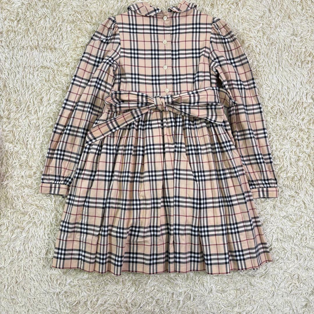 バーバリー　スモッキング　ノバチェック　キッズ　ワンピース　長袖　110