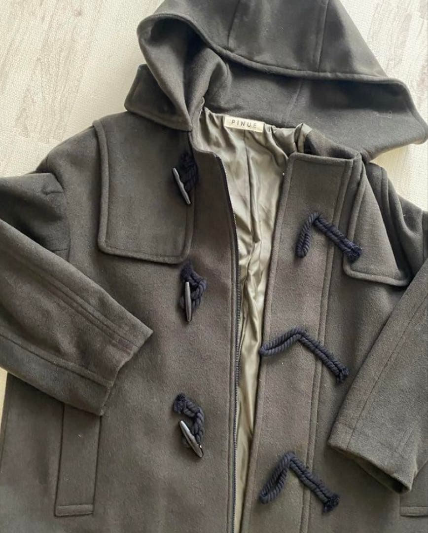 ちゃちゃまるPINUE ロングダッフルコート（charcoal）