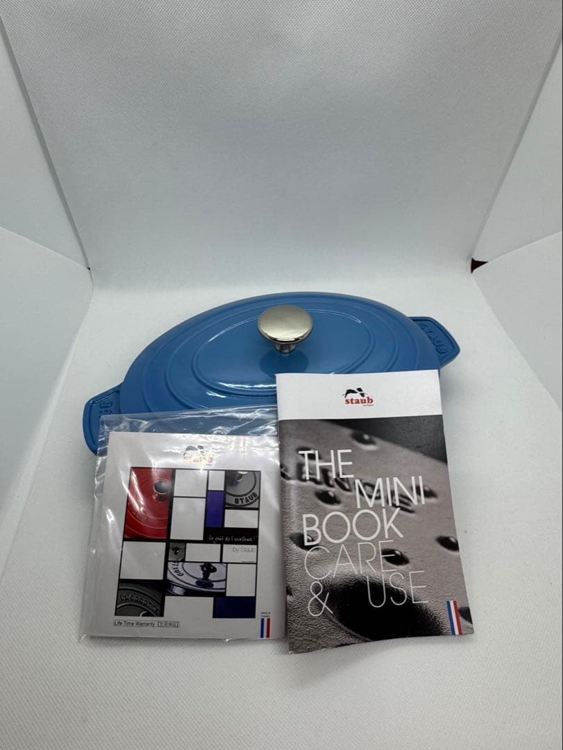 希少品‼️ストウブ　限定色サックスブルー　オーバルプレート