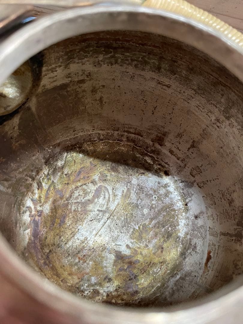 ア*社様 薬缶【m1349 水注　水さし 湯沸かし　急須　茶器　茶道具　煎茶　銀