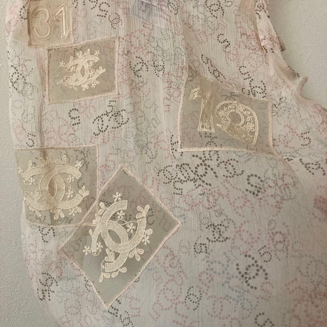 シャネル　CHANEL キャミソール　シアー　シルク　40