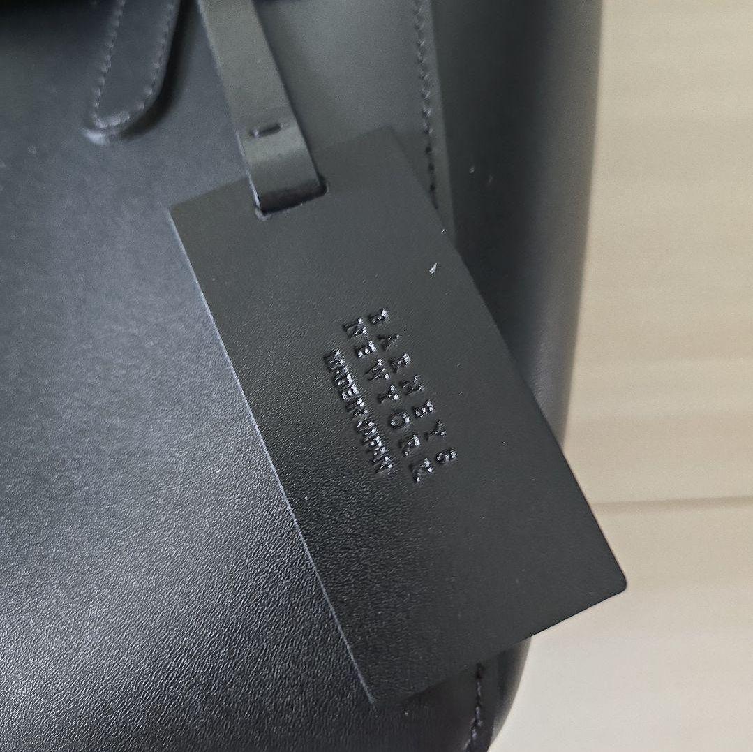 美品 バーニーズニューヨーク 黒 レザー トートバッグ