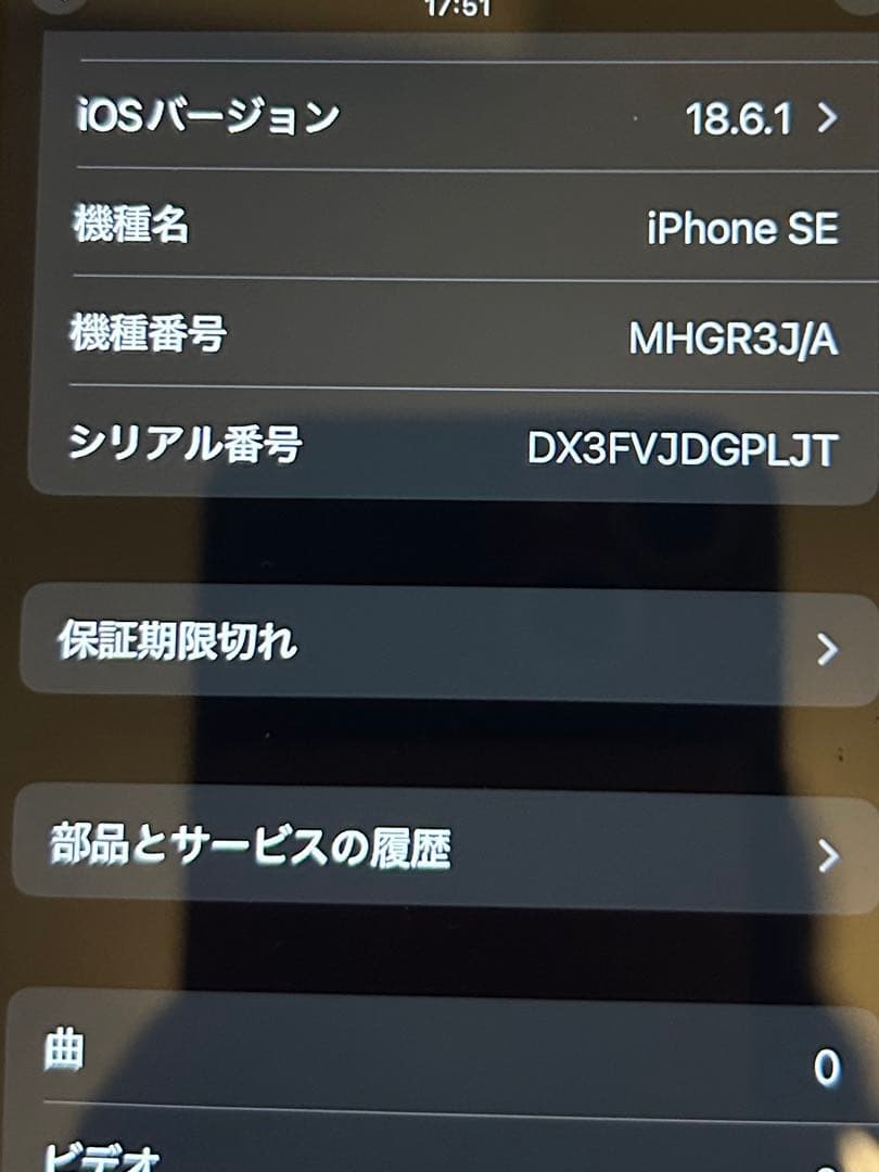 iPhone SE本体 赤　64gb