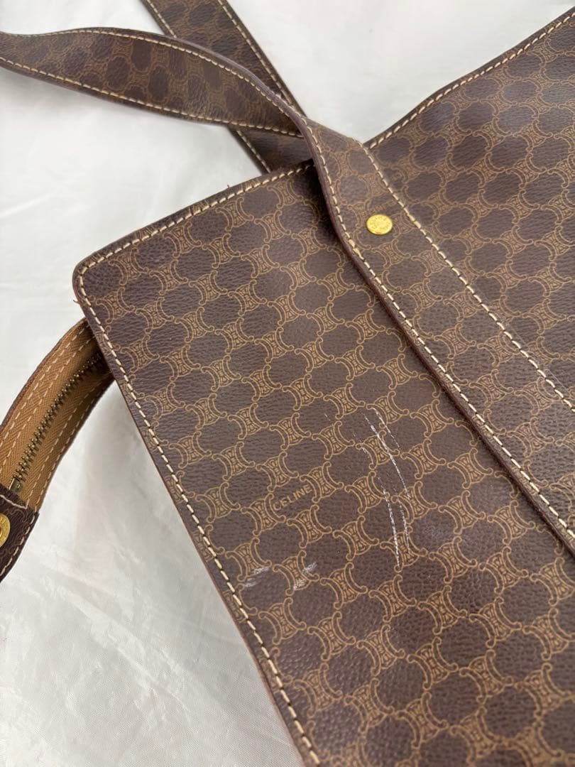 CELINE トートバッグ ショルダー マカダム柄 PVC A4