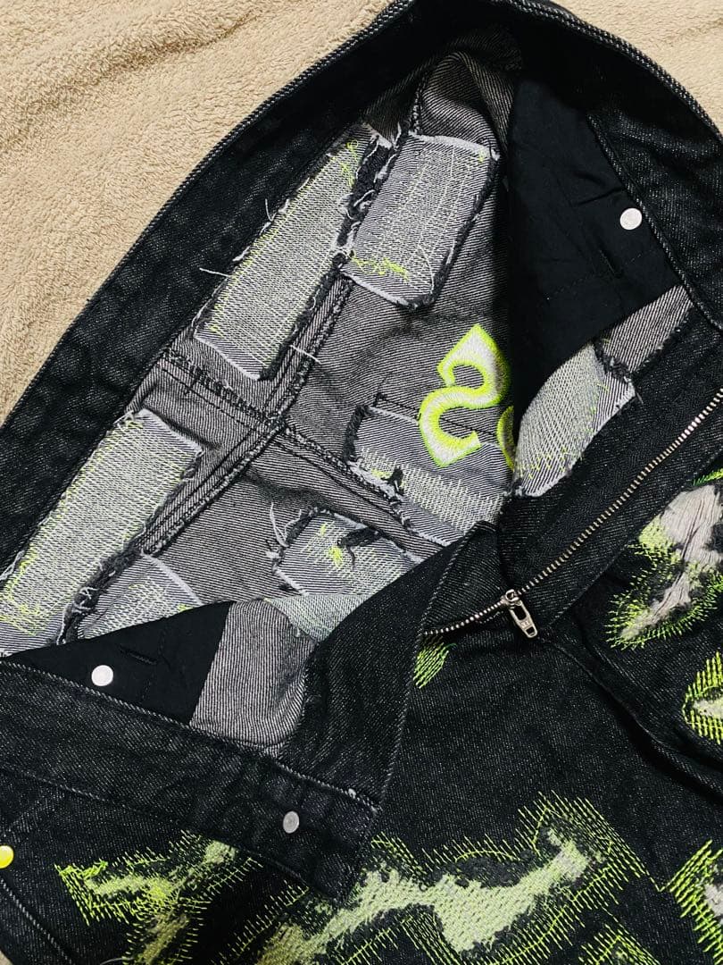 美品 endless縫い取り デニムパンツ 限定 vintage unisex