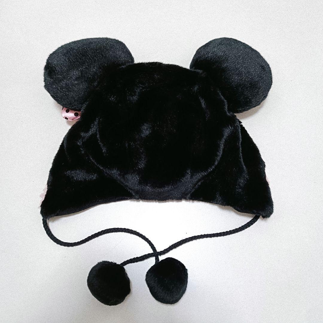 ディズニー ファンキャップ ミニーちゃん 黒 ピンク