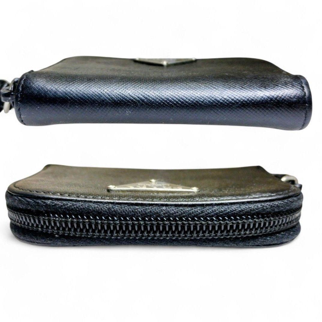 ケース サフィアーノ ラウンドファスナー 小銭入れ プラダ 三角ロゴ