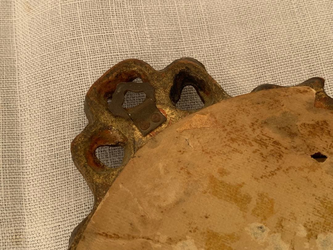 YOSHIDA フランス　蚤の市　リボンモチーフ　鏡　壁掛け　ブロカント