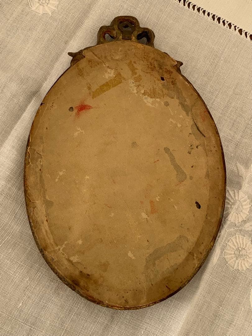 YOSHIDA フランス　蚤の市　リボンモチーフ　鏡　壁掛け　ブロカント