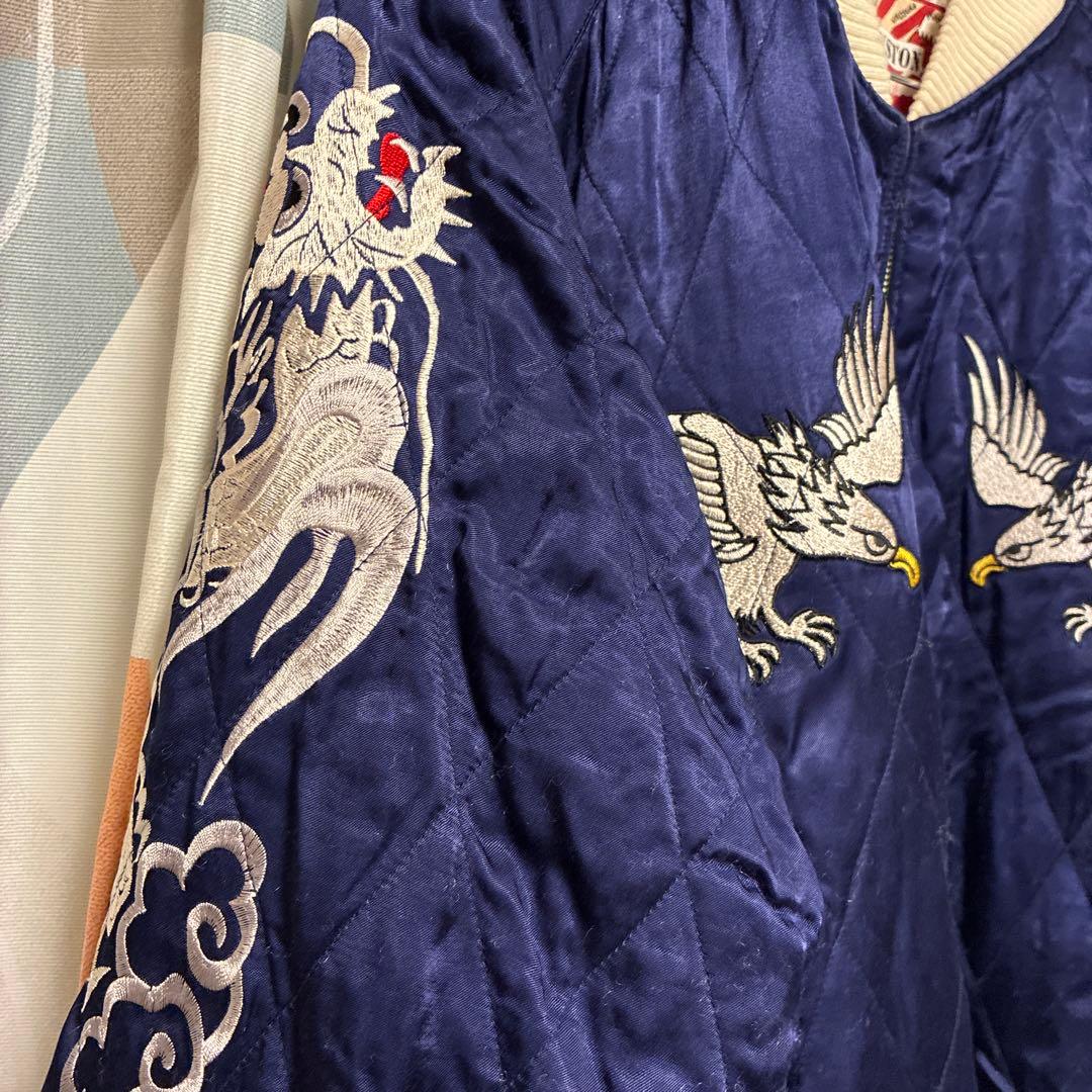 ヒューストン レーヨンスーベニアジャケット ホーク XL アラスカジャン