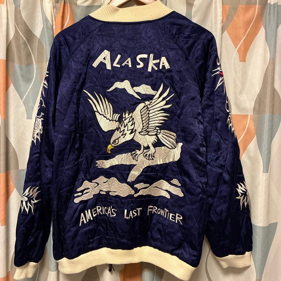 ヒューストン レーヨンスーベニアジャケット ホーク XL アラスカジャン