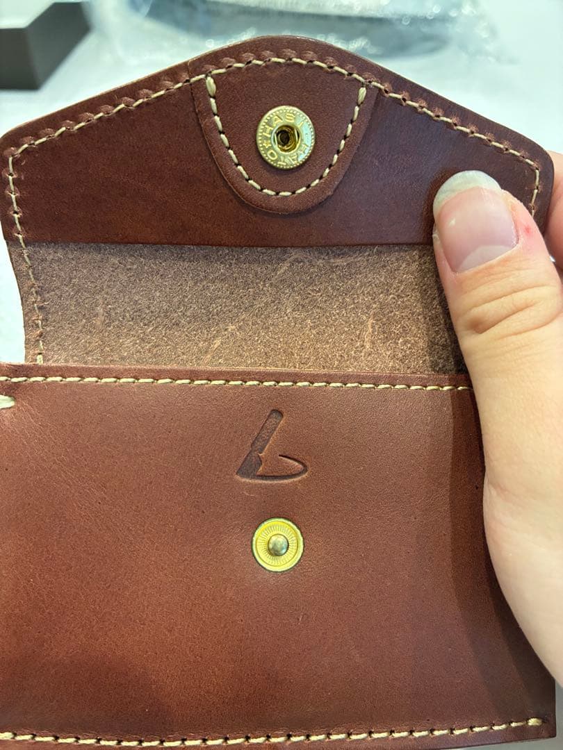 ブラウンレザー ケース　ディアリオ ツインケース