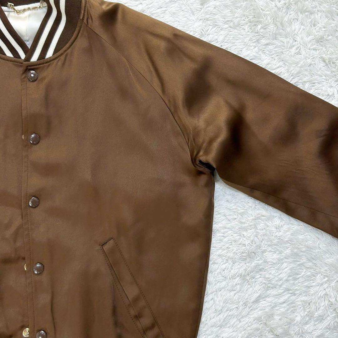 5684【即完売注意・美品】ルイヴィトン☆ビッグ刺繍ロゴ入りスカジャン ブルゾン