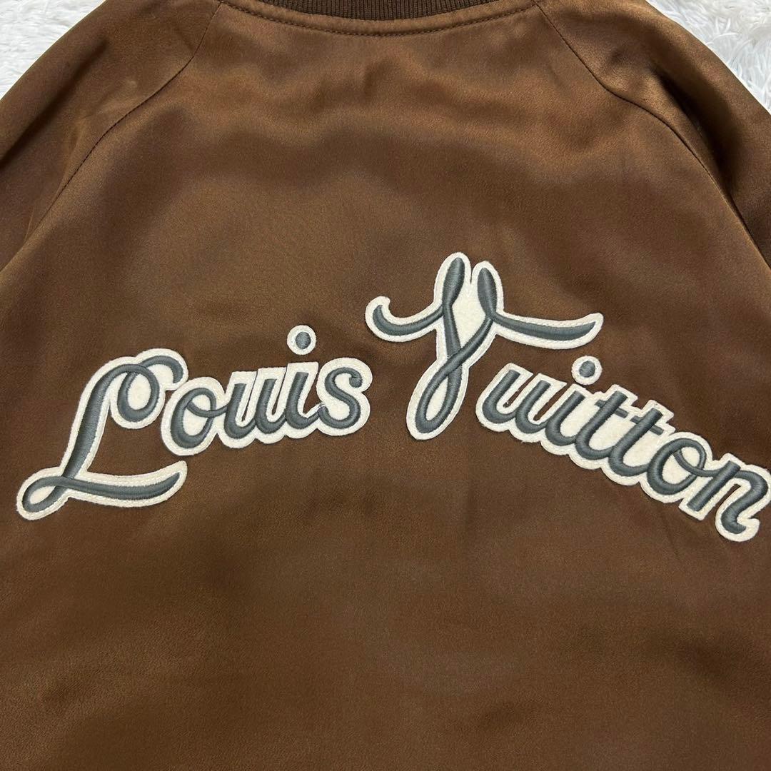 5684【即完売注意・美品】ルイヴィトン☆ビッグ刺繍ロゴ入りスカジャン ブルゾン