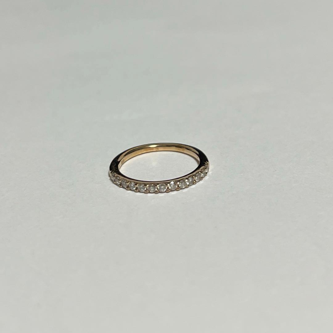 4℃ ハーフエタニティ　ピンキーリング