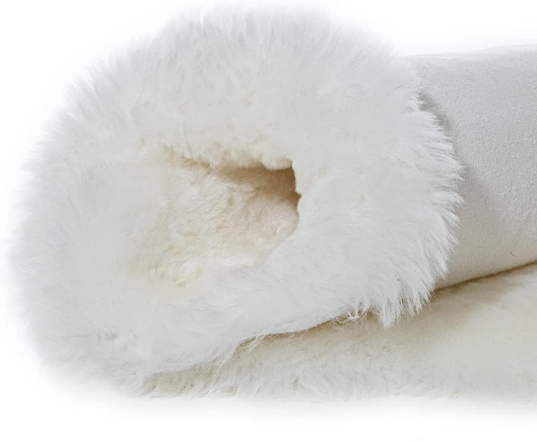 ムートンラグ 天然羊毛100% 毛足30-35mm 滑り止め付 防ダニ抗菌加工