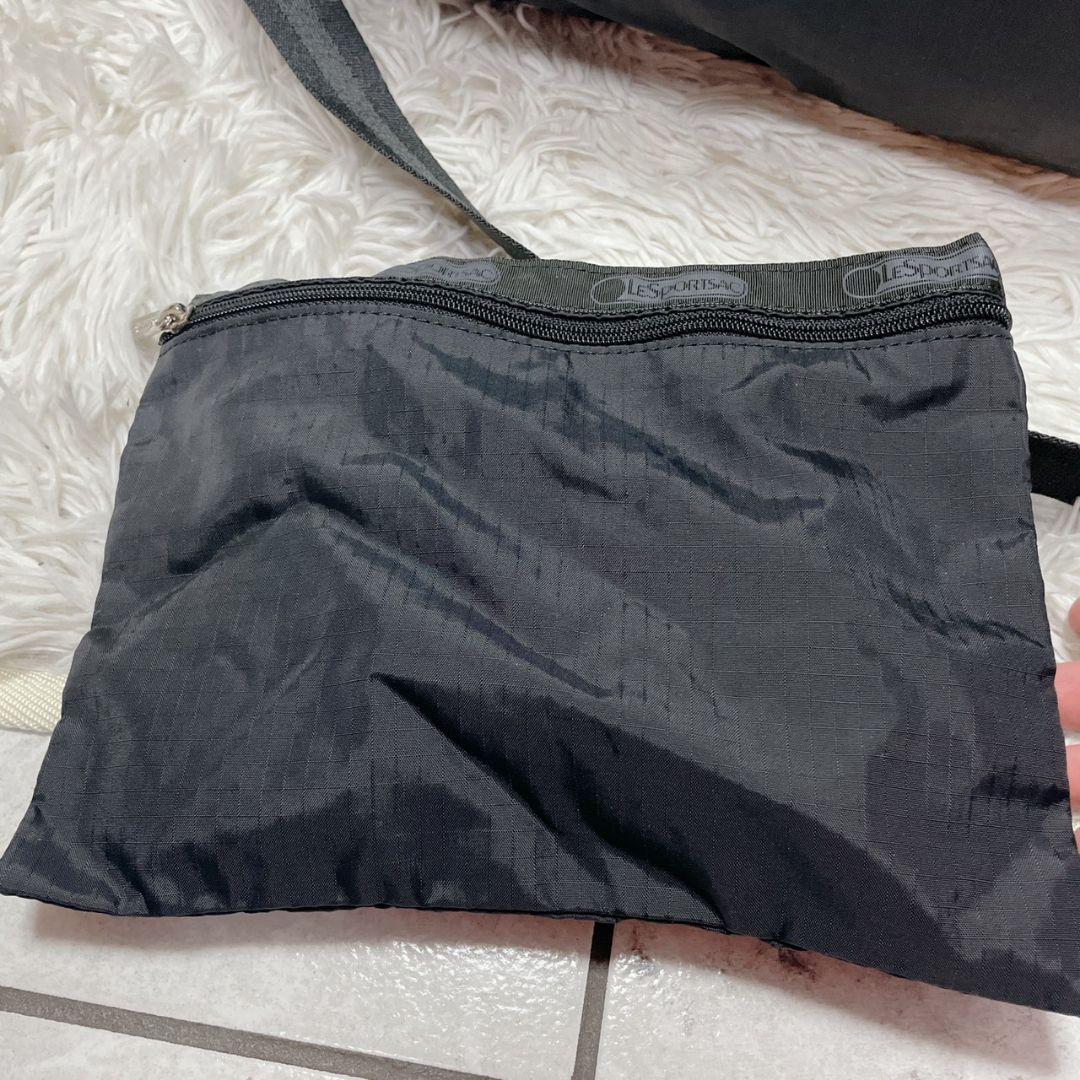 新品 レスポートサック ポーチ付き ブラック ボストンバッグ 2way