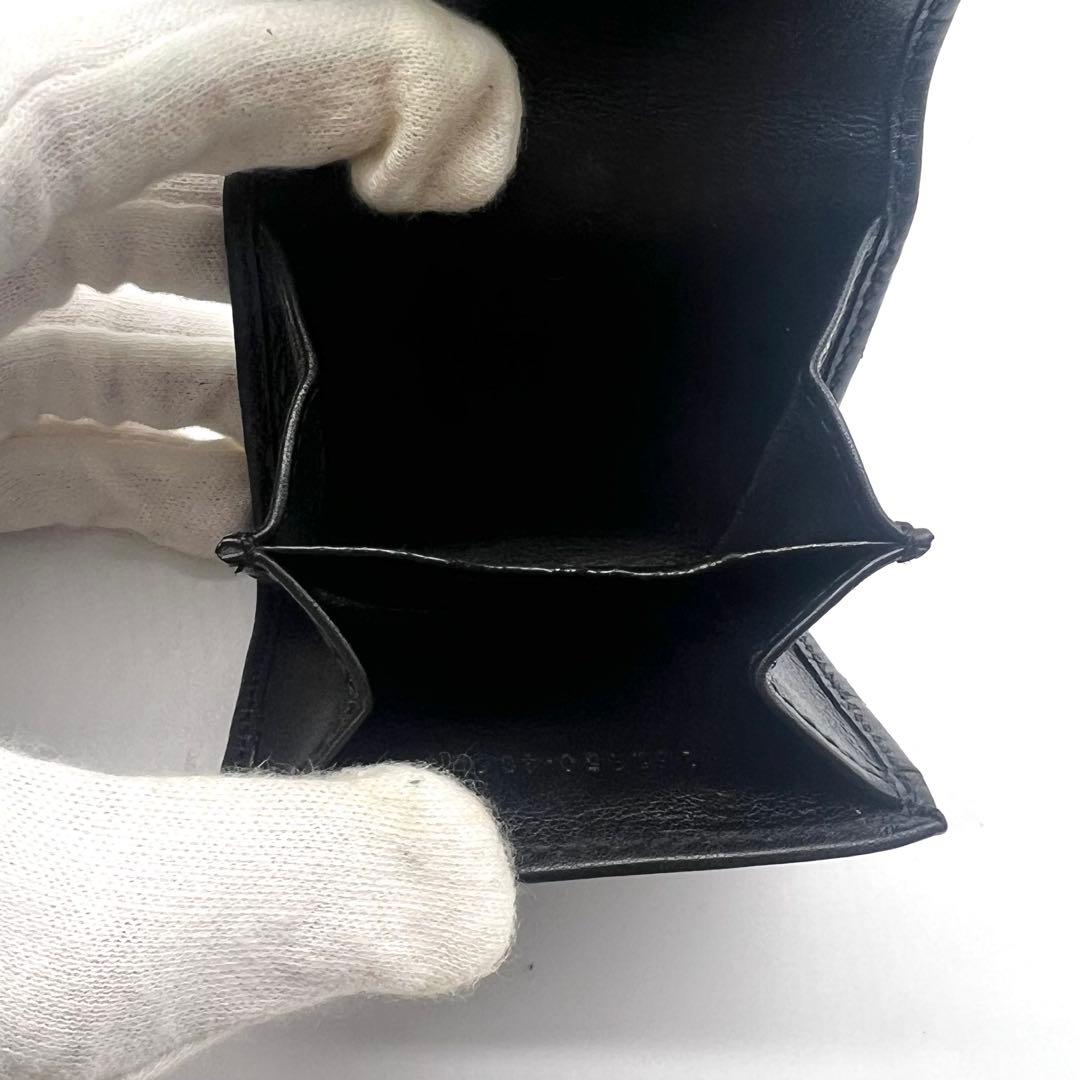 GUCCI グッチ シマ GGロゴ レザー ブラック 黒 スクエア ケース