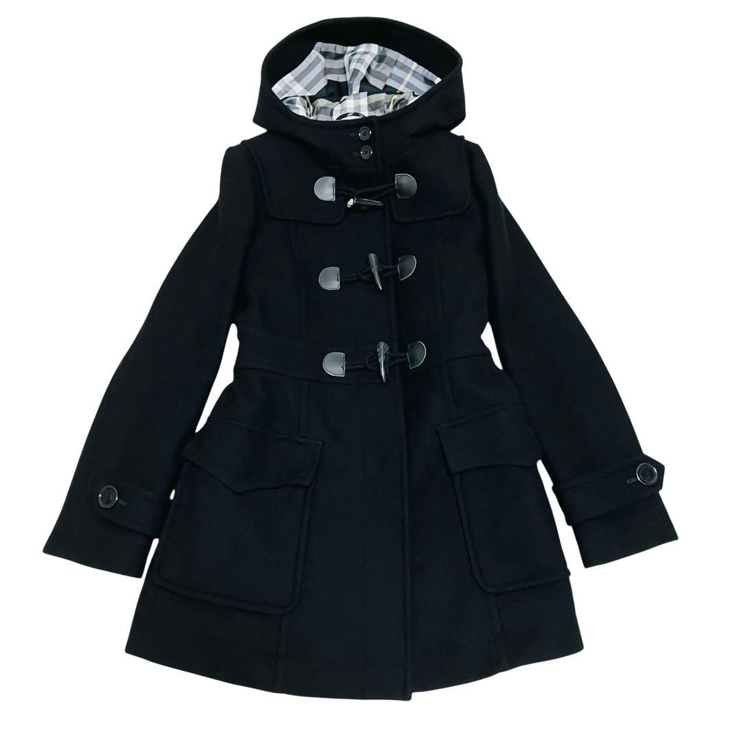 極美品✨バーバリーブルーレーベル アンゴラ ダッフルコート ノバチェック 38