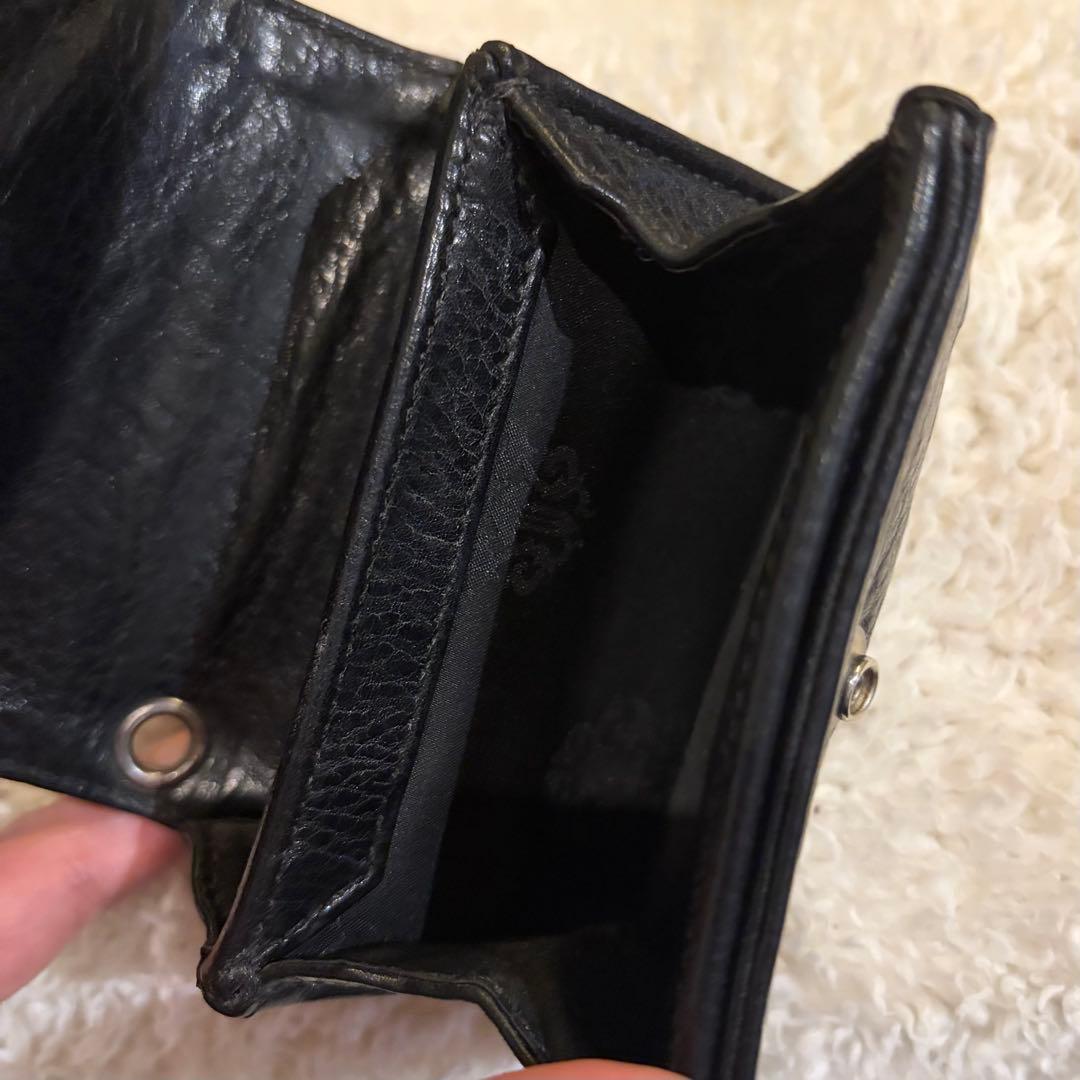 クロムハーツ タイニーウォレット CHプラスボタンレザーウォレット