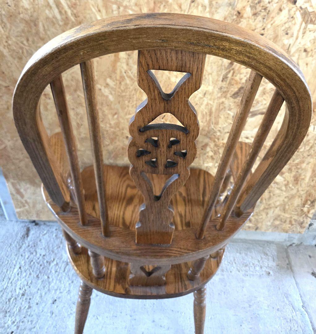 オーク材 スピンドルバック チェア