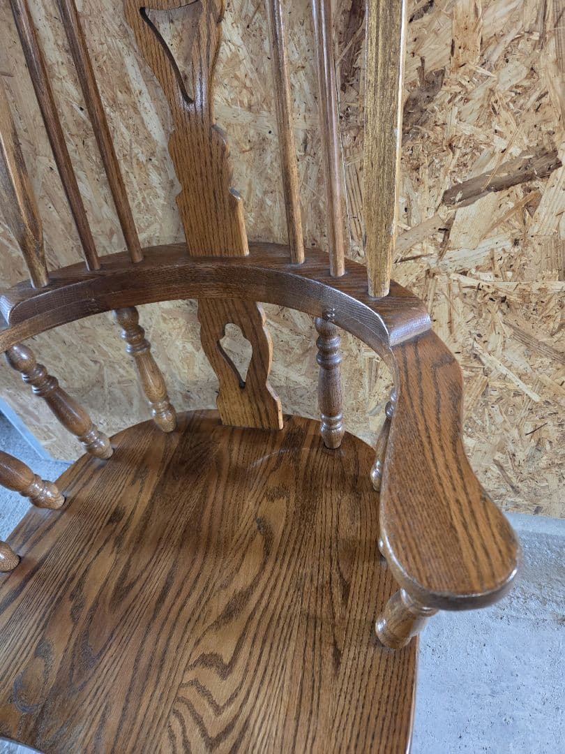 オーク材 スピンドルバック チェア