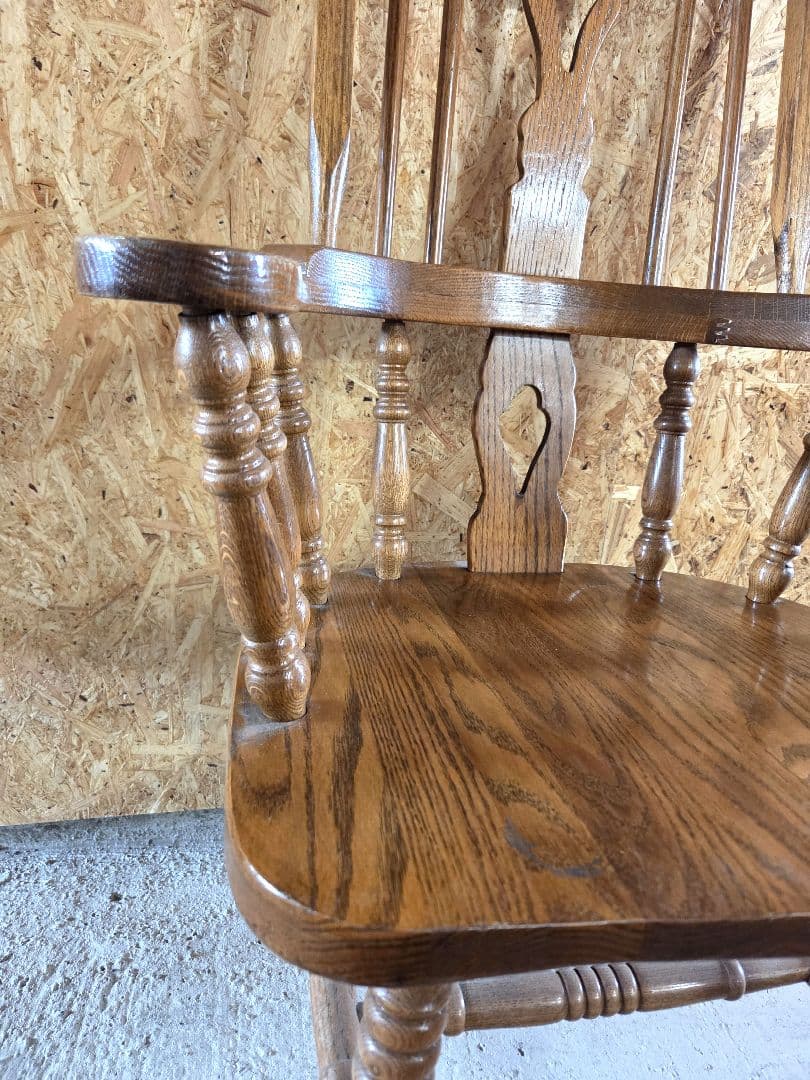 オーク材 スピンドルバック チェア