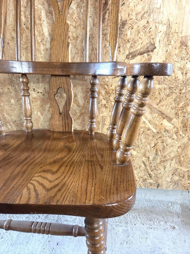 オーク材 スピンドルバック チェア