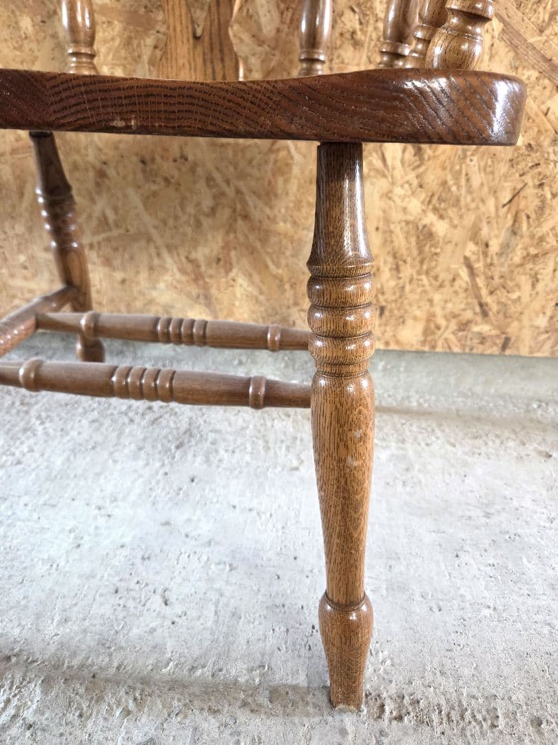 オーク材 スピンドルバック チェア