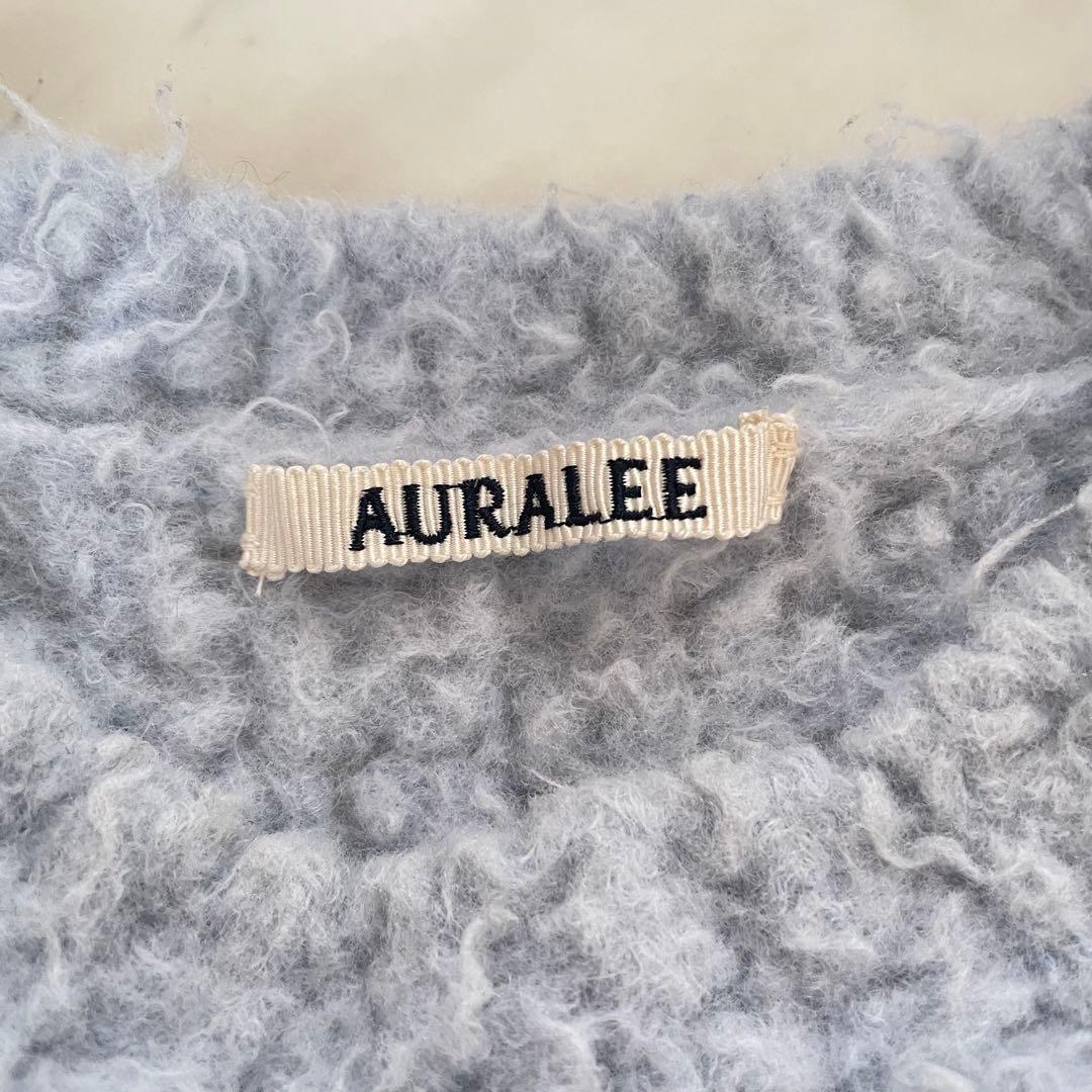 美品✨オーラリー MILLED WOOL MOLE KNIT ブルー