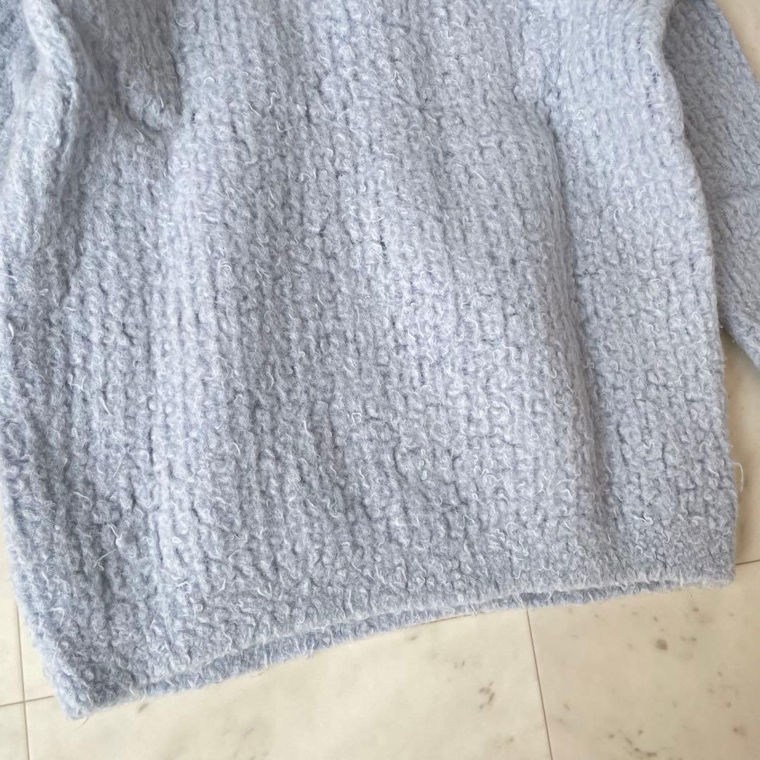 美品✨オーラリー MILLED WOOL MOLE KNIT ブルー