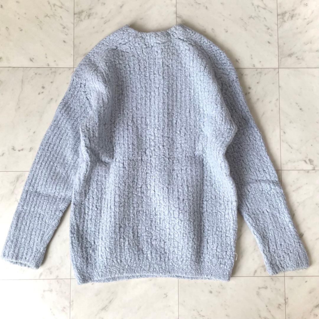 美品✨オーラリー MILLED WOOL MOLE KNIT ブルー
