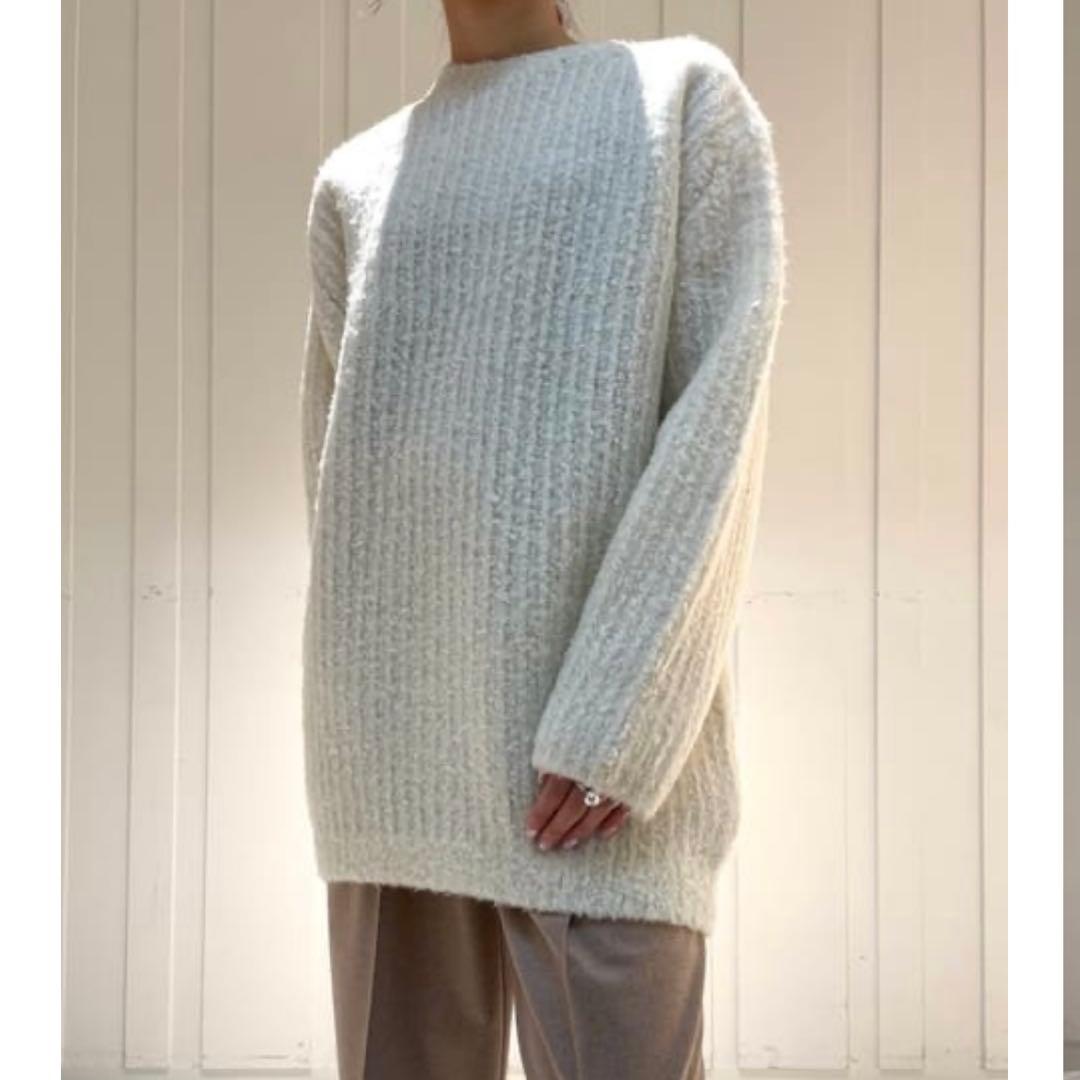 美品✨オーラリー MILLED WOOL MOLE KNIT ブルー
