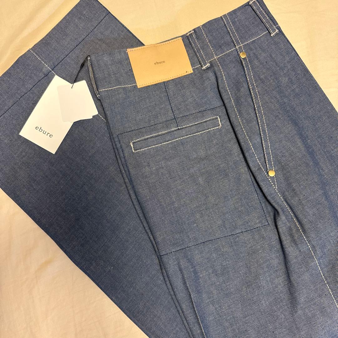 【サイズ:36】ebure デニムワイドパンツ