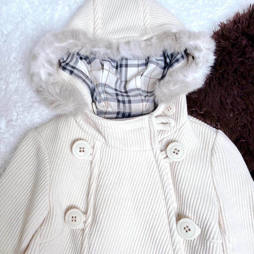 希少✨ BURBERRY バーバリー ダッフルコート ファー ノバチェック