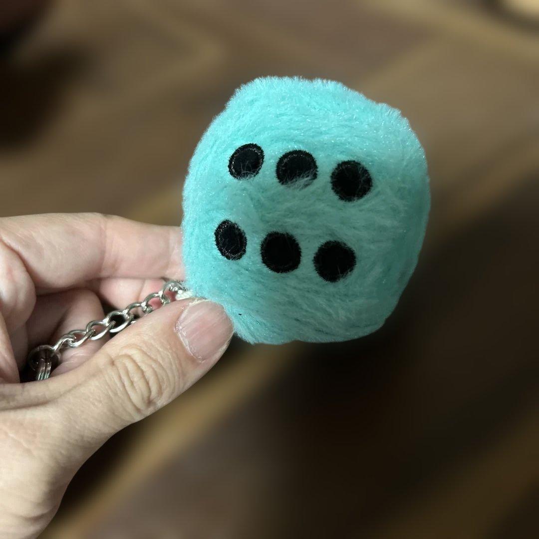 STUSSY FUZZY DICE KEYCHAIN キーホルダー ブルー