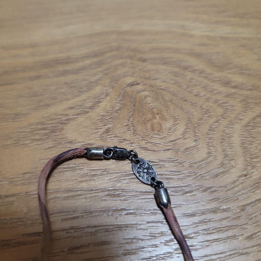 クロムハーツ KZブレスレット シルクブレスレット クロス シルバー ピンク