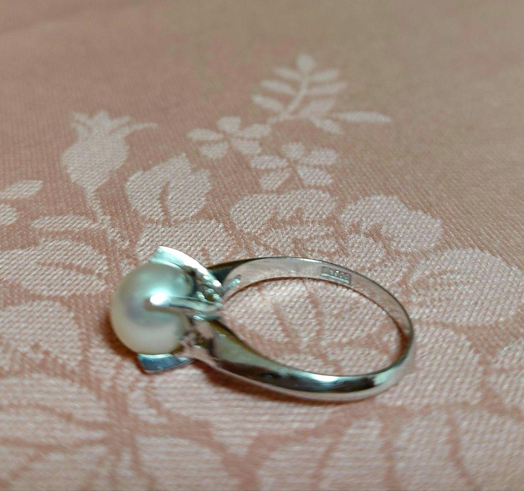 Pt900 パール リング