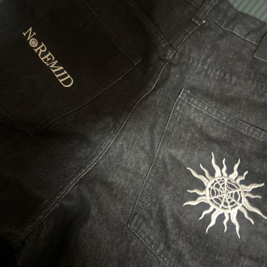 NoRemid 初期ブラックデニムパンツ　Mサイズ