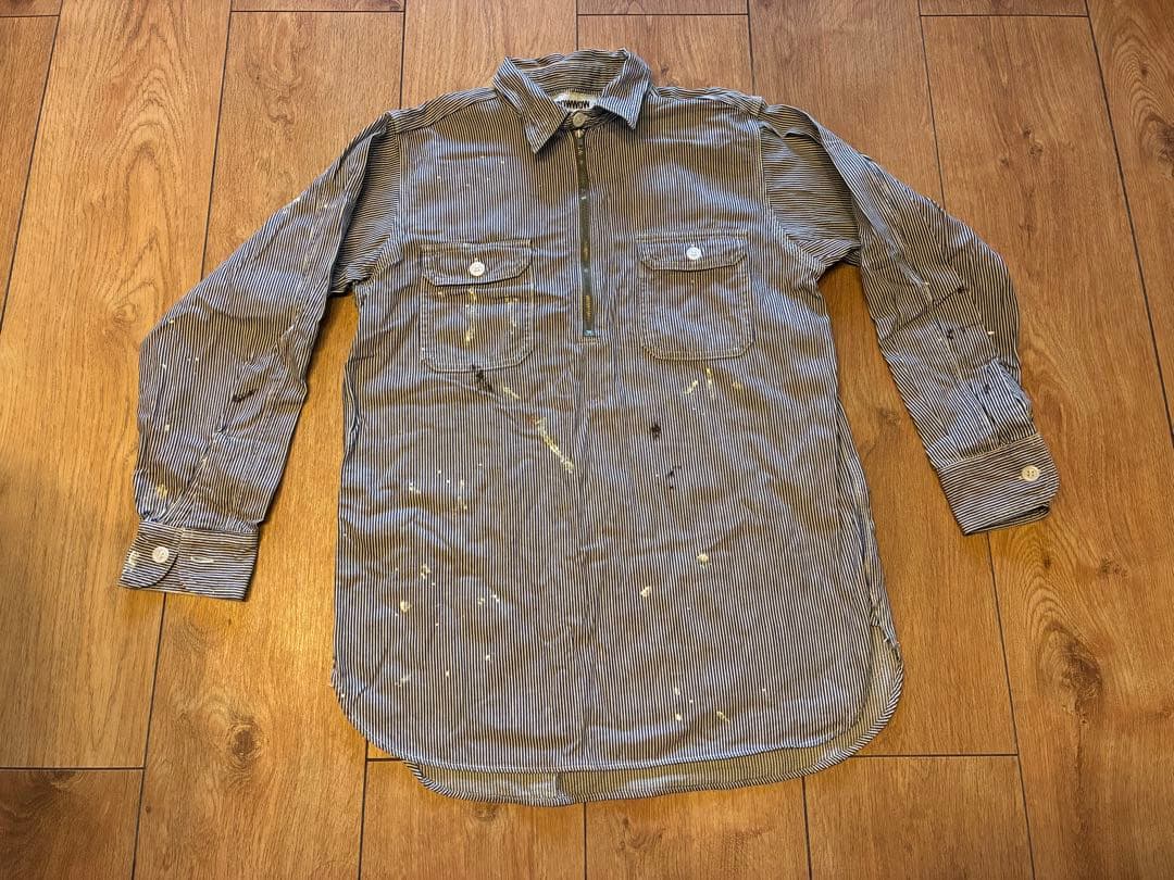 トップス BOWWOW WORK HICKORY STRIPE PO SHIRTS