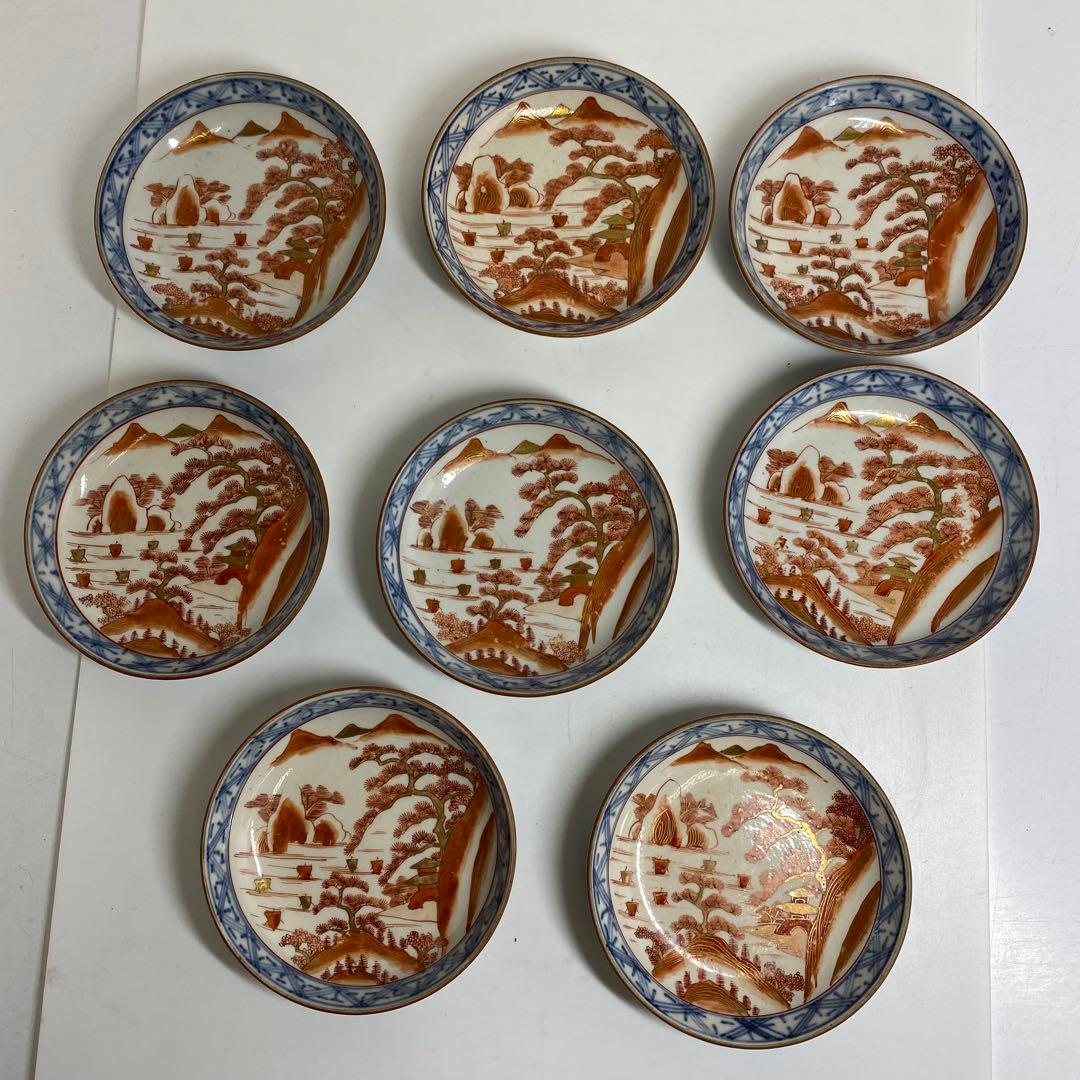 明治初期　九谷焼　17枚　幅11.5cm 東K7-1216①